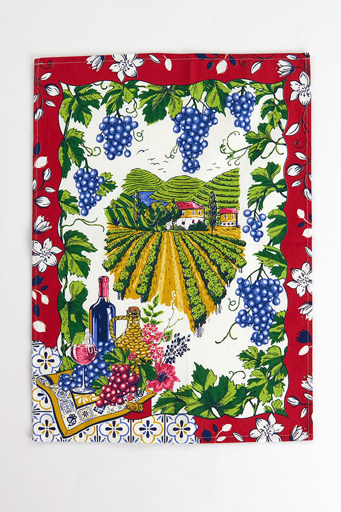Portugal Vineyards Printed Twill Kitchen Cloths