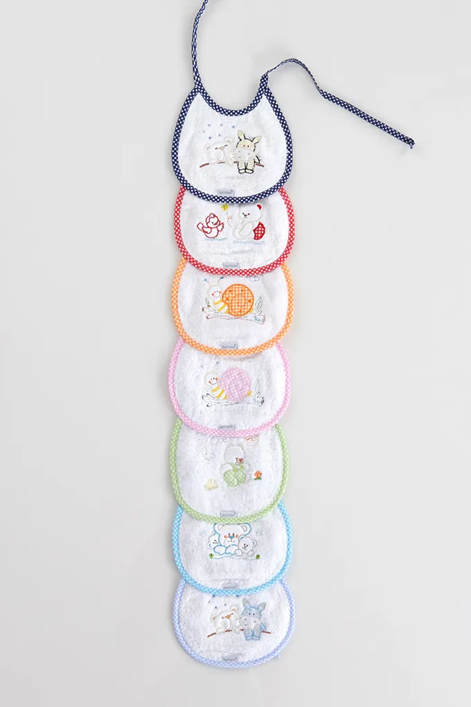 Embroidered Terry Little Bibs