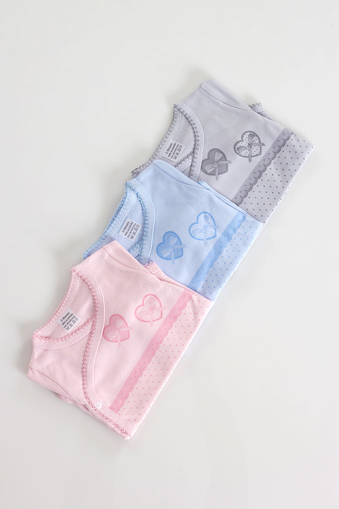 Thermal Open Side Printed Bodysuit w/ Pants 2 Hearts
