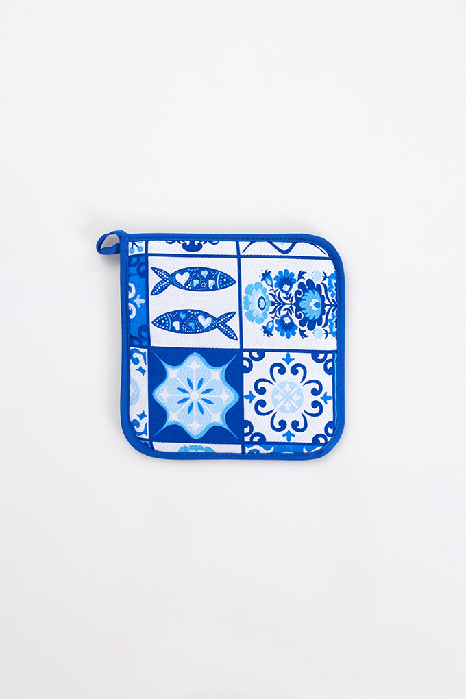 Blue Tiles Traditional Pot Holders
