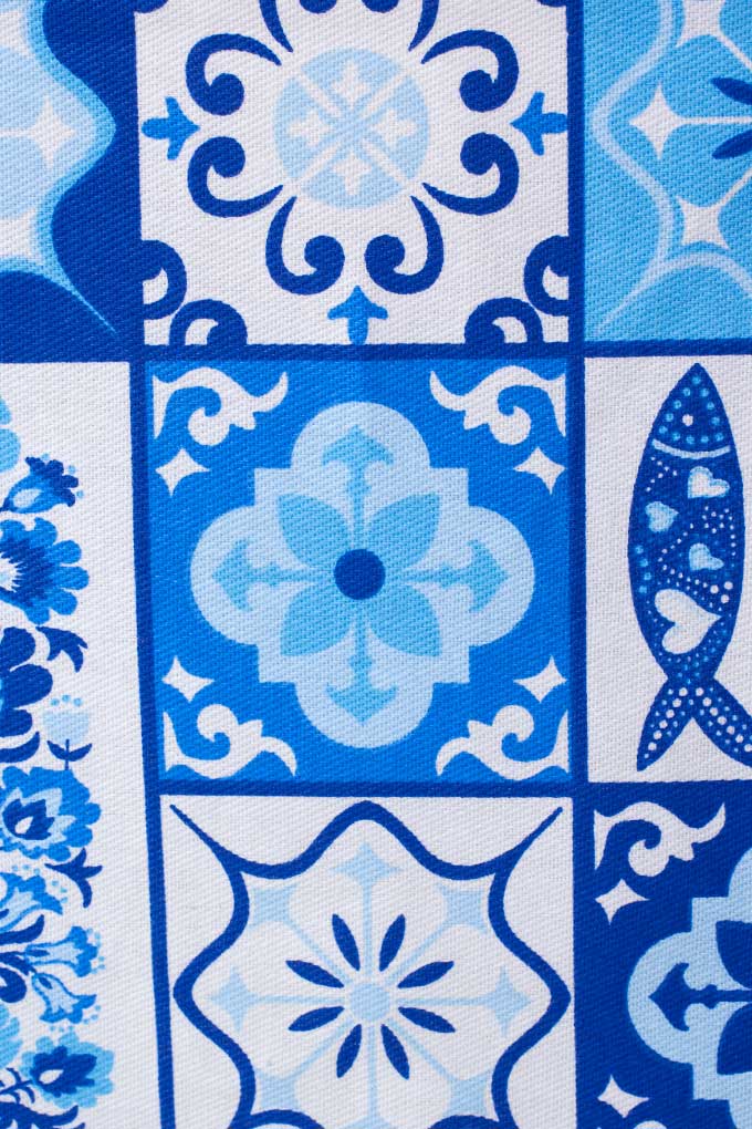 Toalla Mesa Regional Azulejo Azul