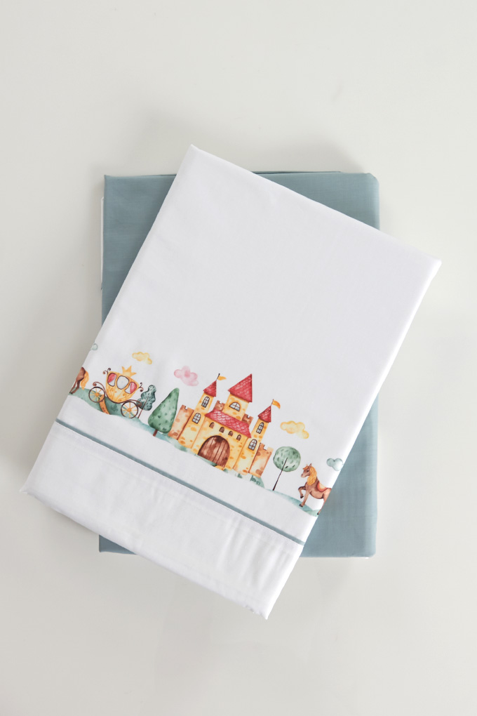 Luigi 8 Digital Printed Cotton Sheets Set w/ Fitted Sheet