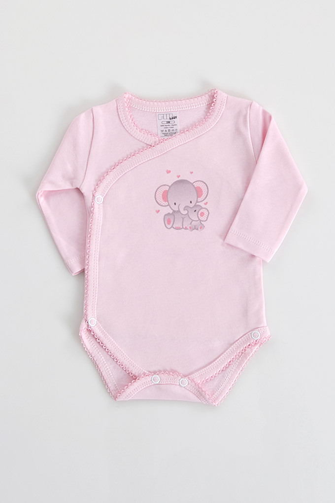 Thermal Open Side Printed Bodysuit Elephant