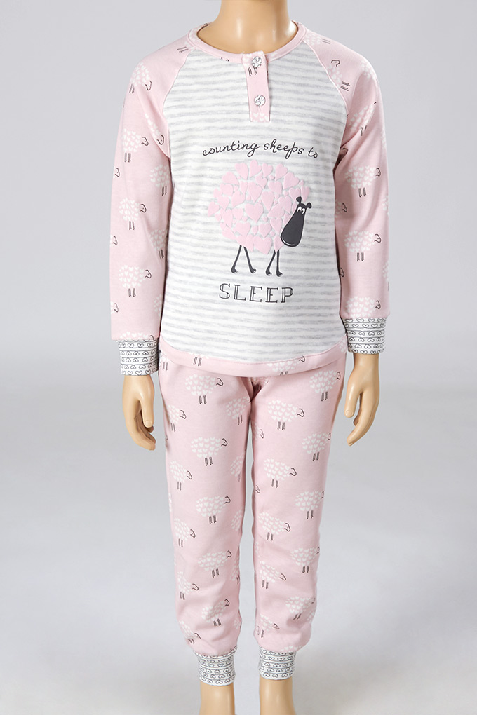 Pijama Estampado Cardado Menina Counting Sheeps