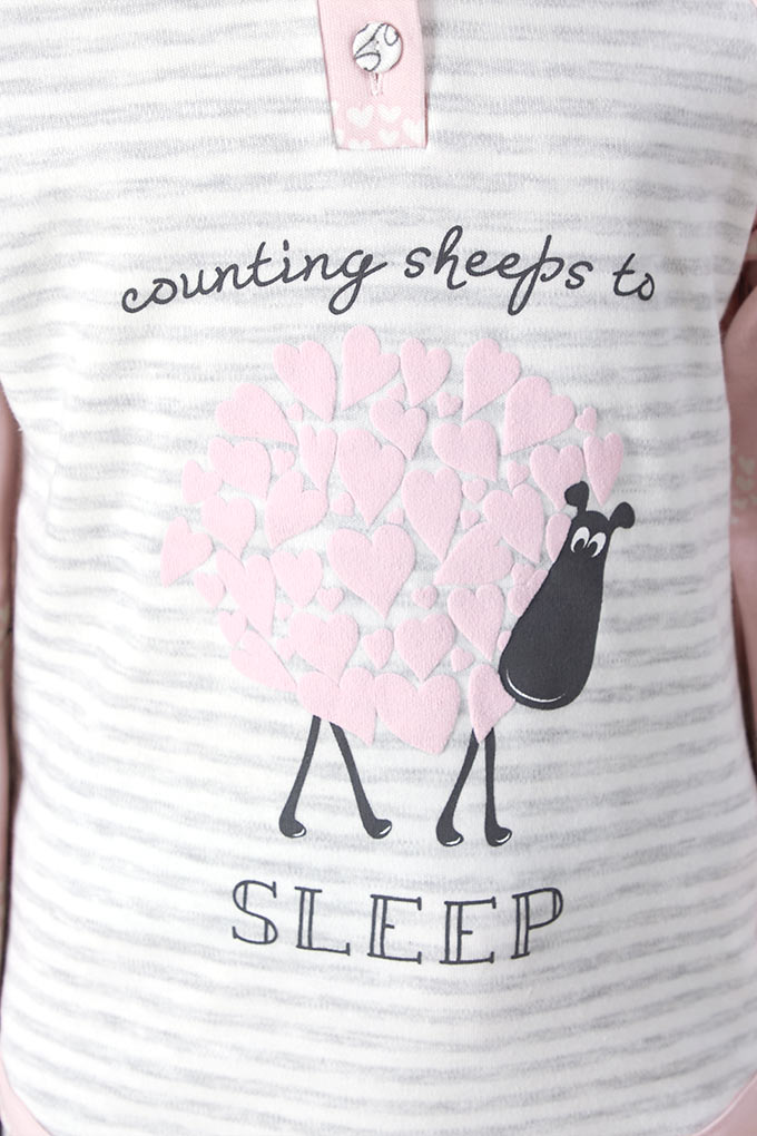 Pijama Estampado Cardado Menina Counting Sheeps_3