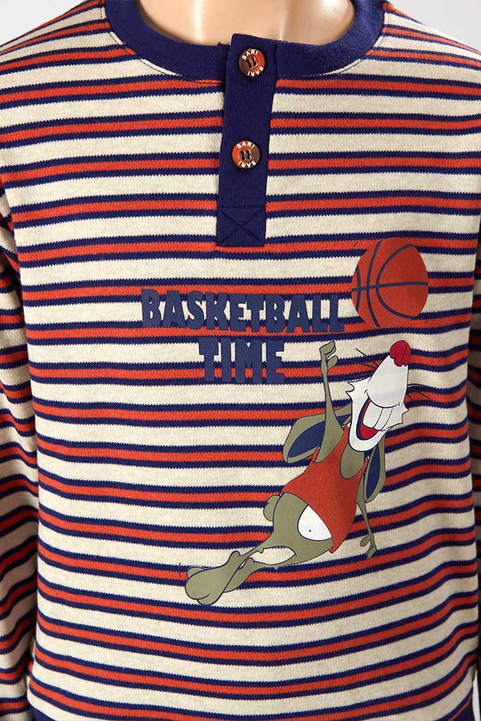 Basketball Time Boy Thermal Printed Pyjama Set