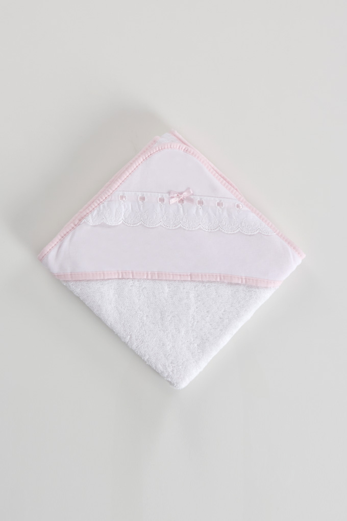 Laced Baby Towel w/ Stripe