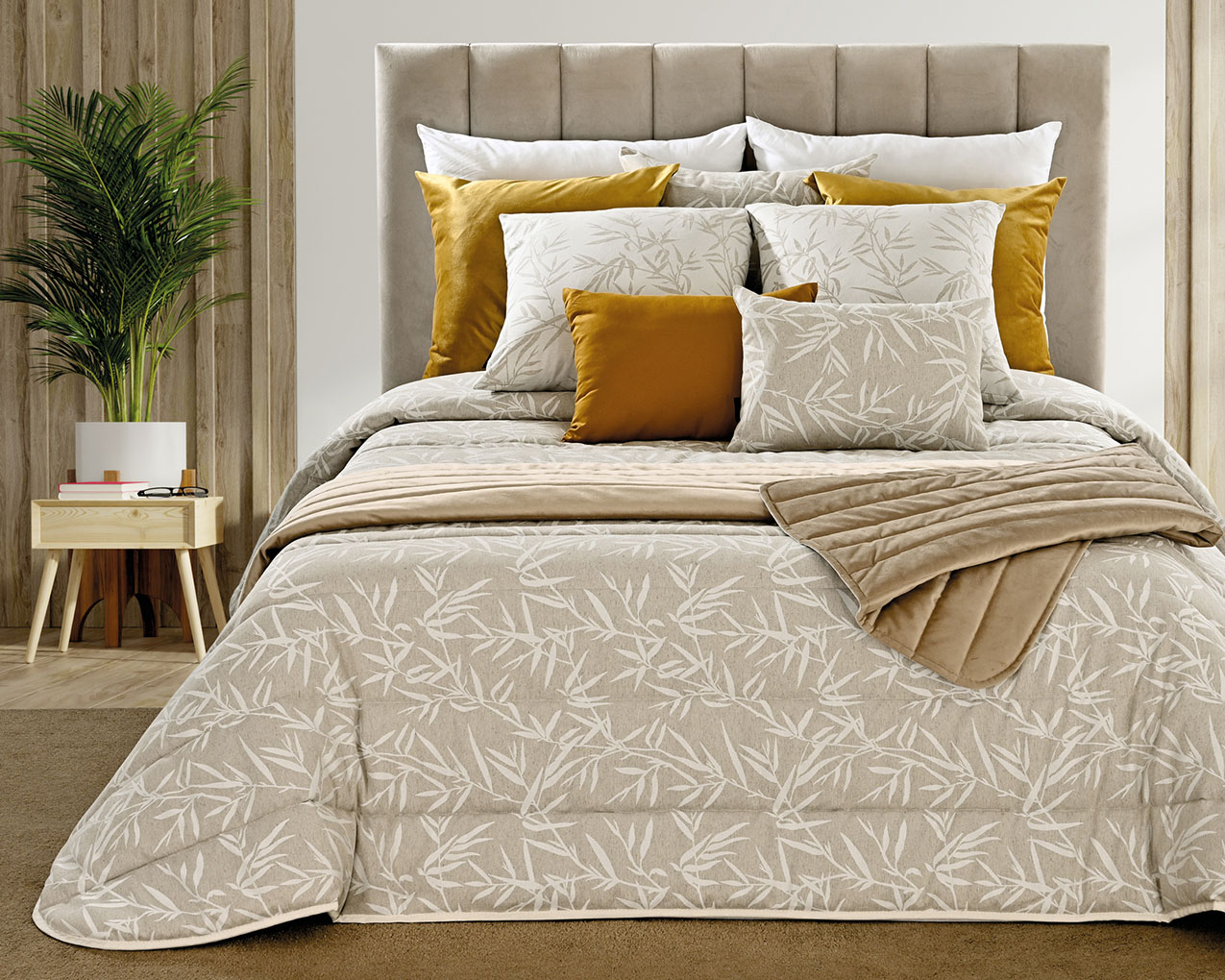 Bambu Jacquard Linen Quilted Bedspread