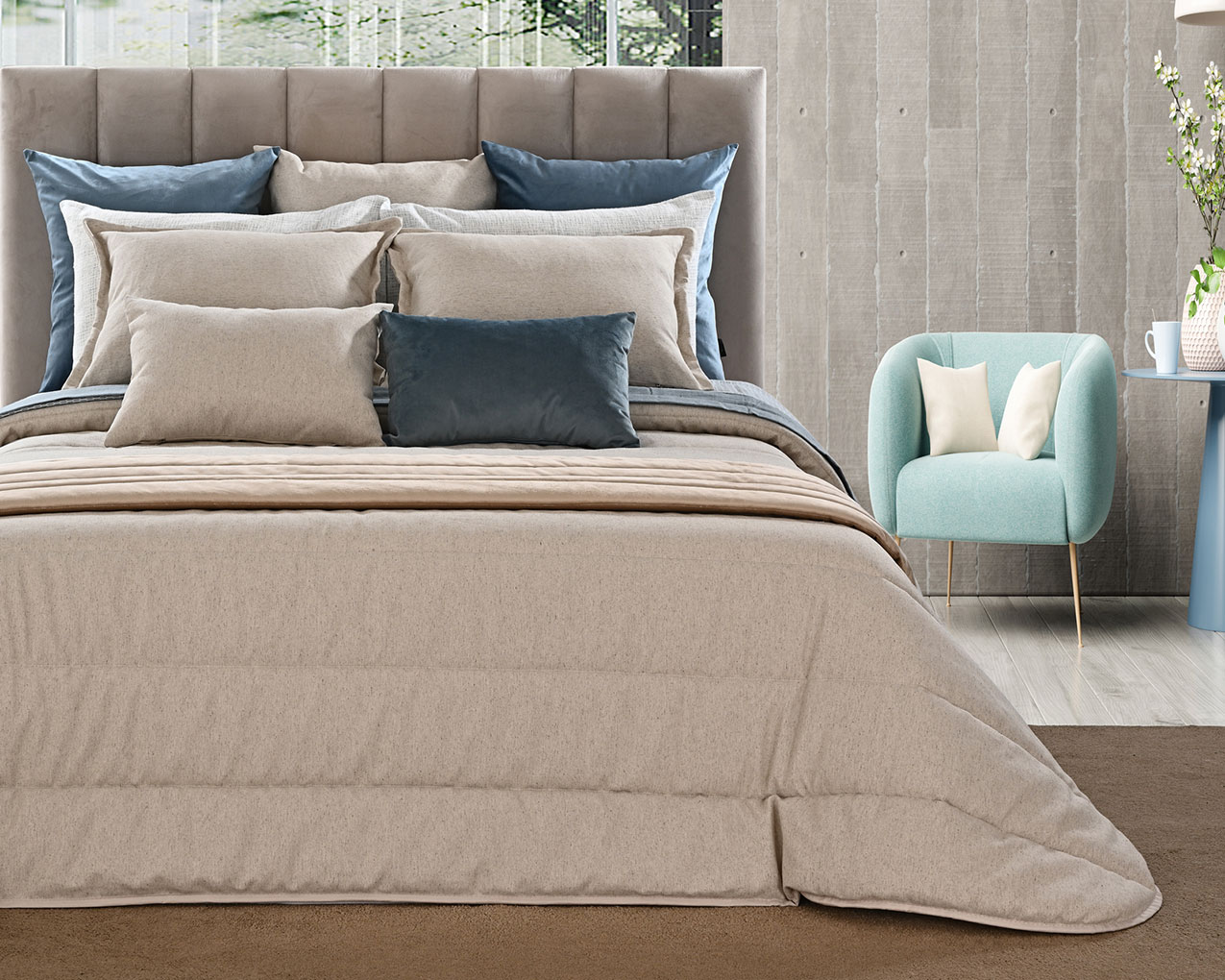 Choupo Linen Quilted Bedspread