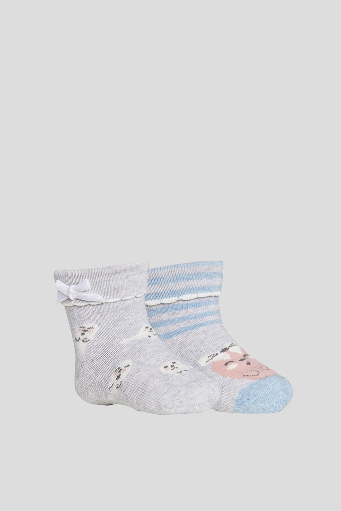 Baby Non-Slip Printed Thermal Crew Socks