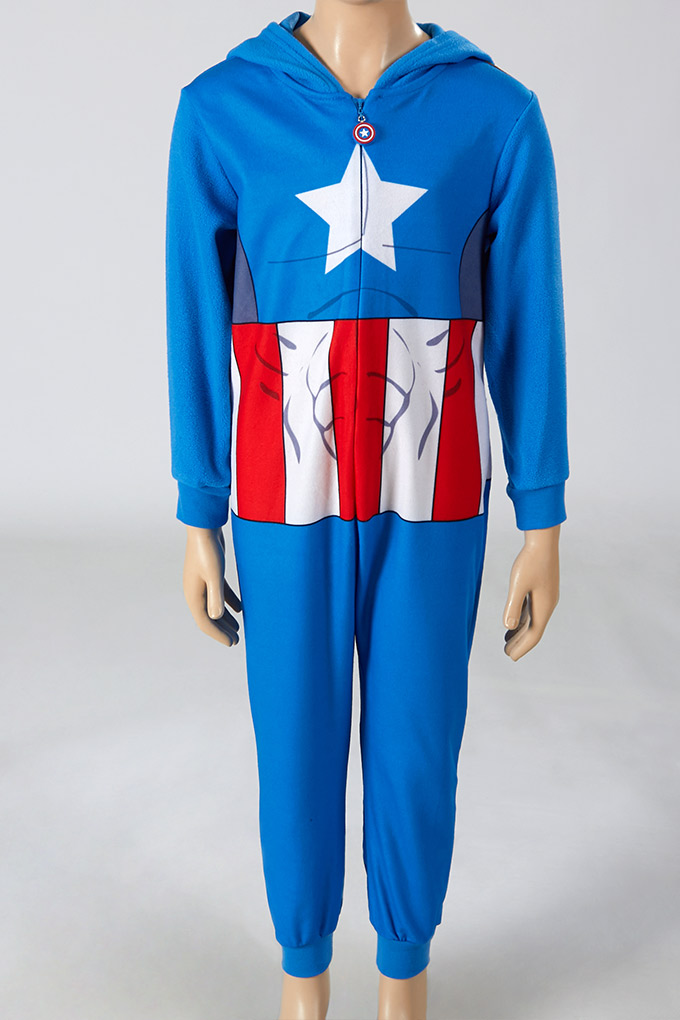 Macacão Pijama Cardado Menino Capitão América