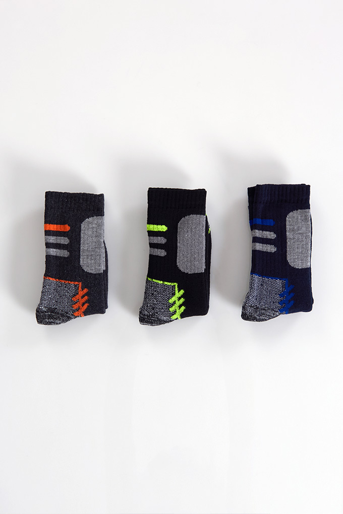 Man Printed Crew Socks