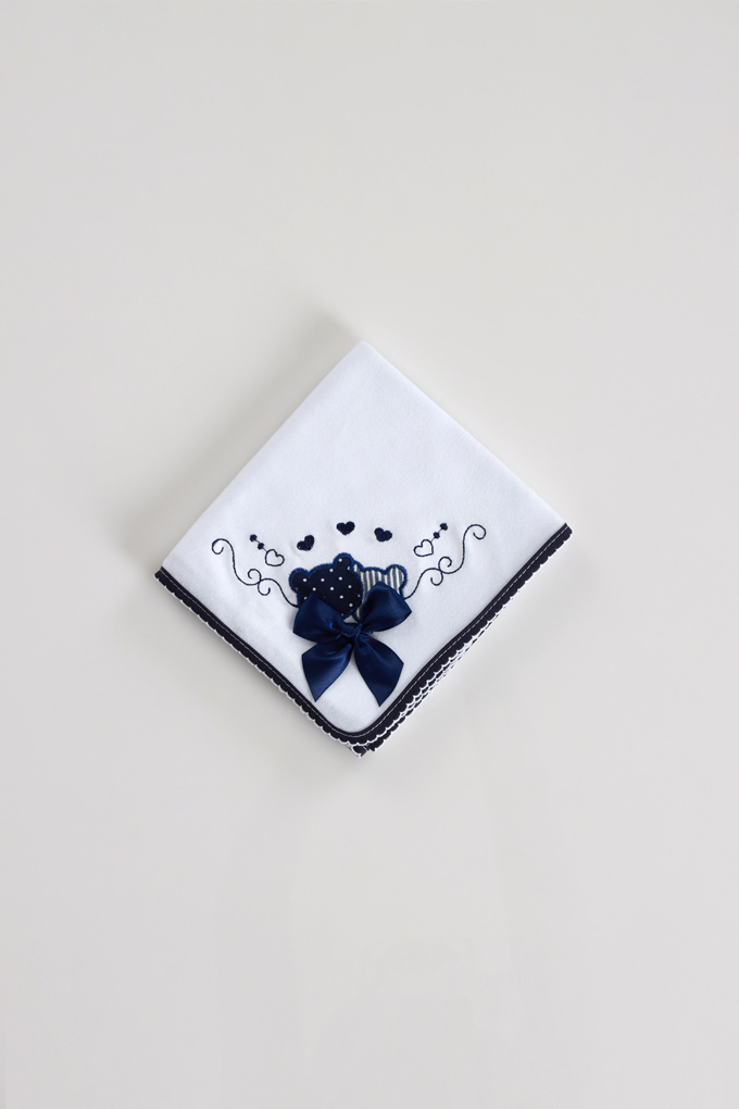 Little Bears w/ Bow Embroidered Burp Cloth
