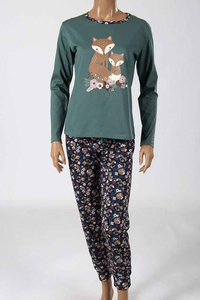 Foxes Woman Printed Pyjama Set