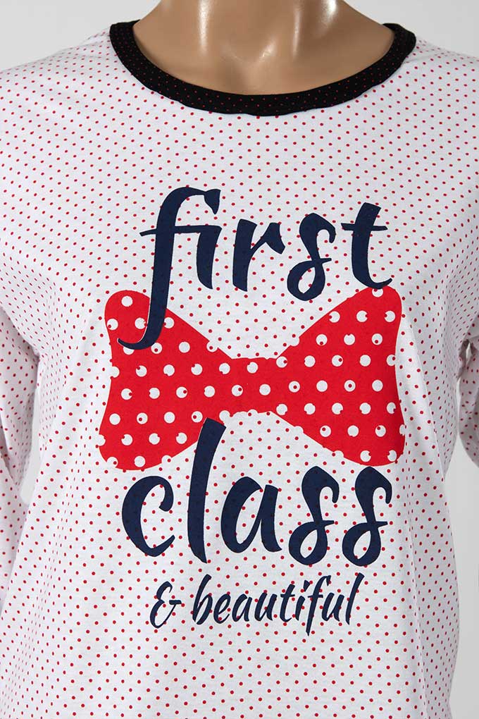 Pijama Estampado s/ Carda Senhora First Class_3