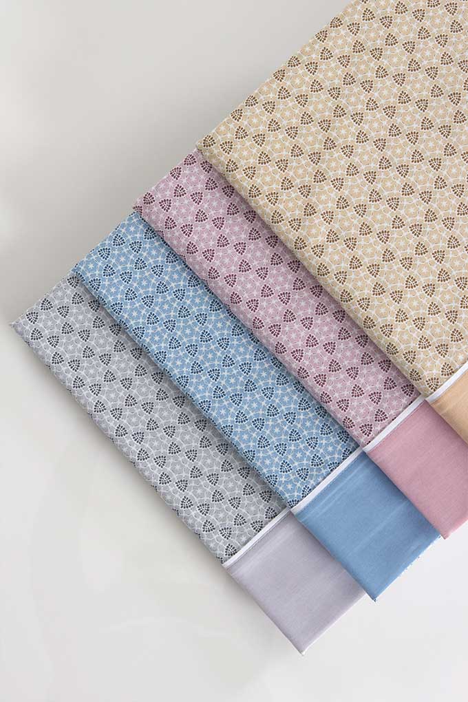 Milena/02 Printed Cotton Sheets Set w/ Fitted Sheet
