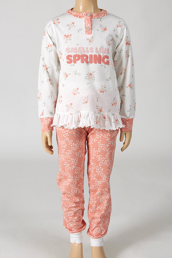 Pijama Estampado s/ Carda Menina Smells Like Spring