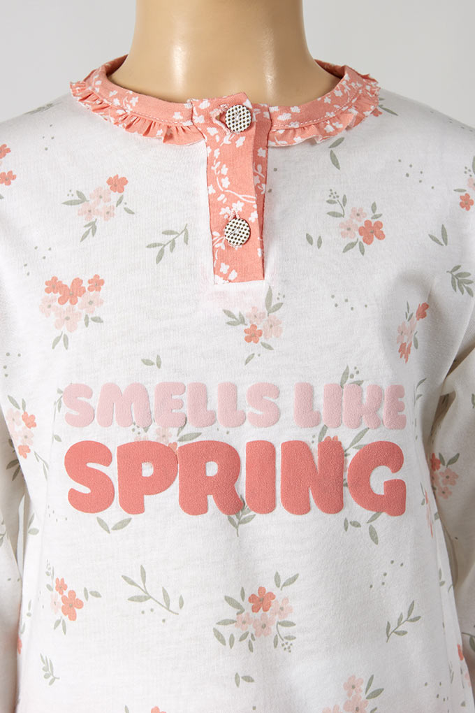 Pijama Estampado s/ Carda Menina Smells Like Spring_3