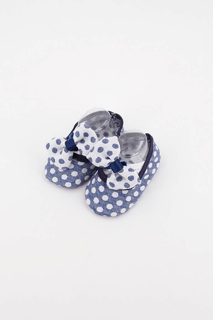 Dots Baby Booties w/ Bow