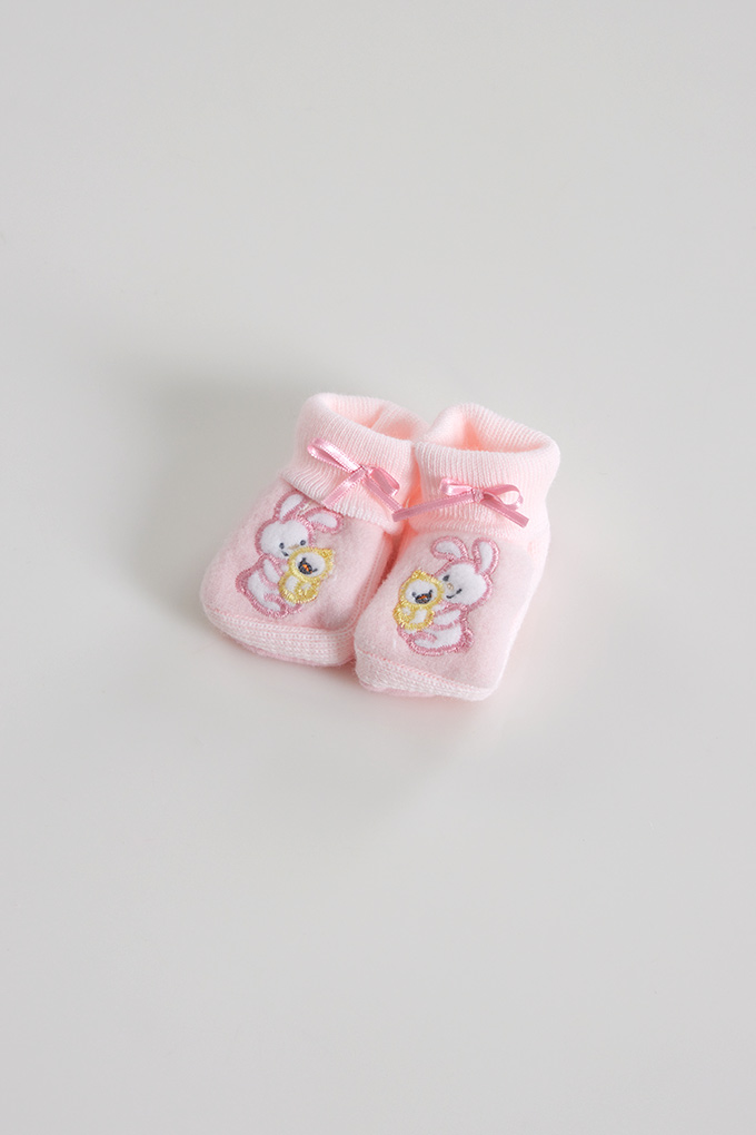 Embroidered Double Layer Baby Booties 