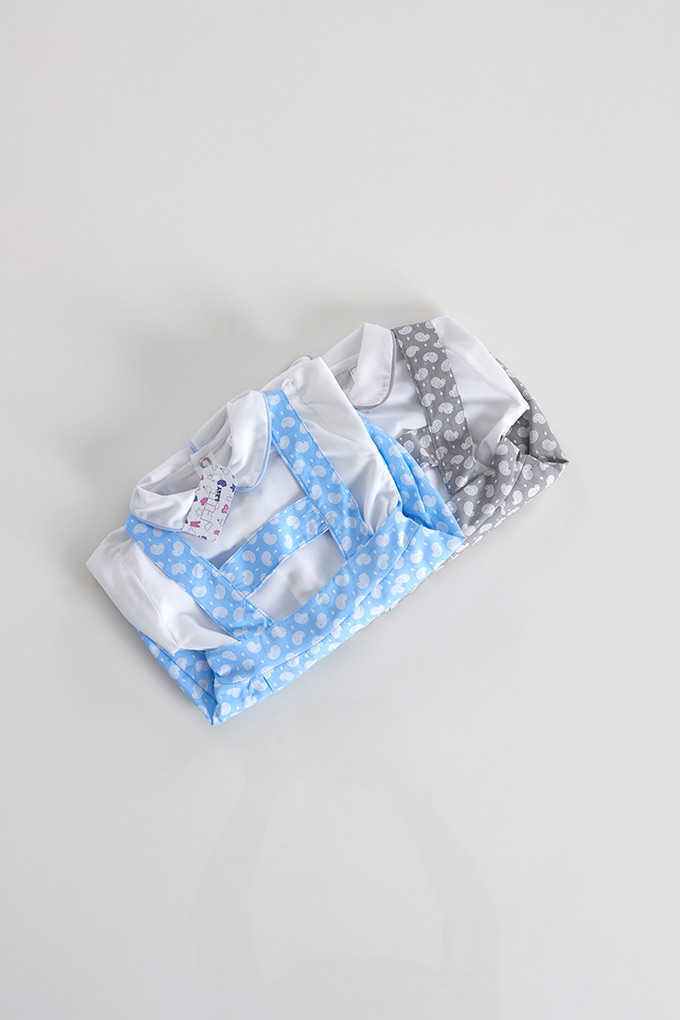 Printed Baby Romper w/ Shirt