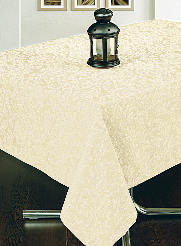Orion Stain-Resistant Jacquard Tablecloth