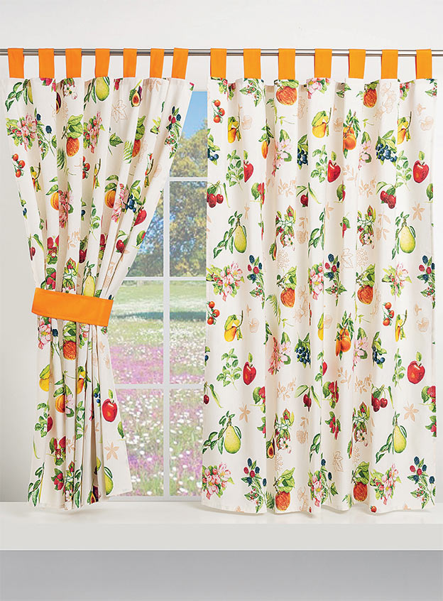 Leona Printed Curtains w/ Straps
