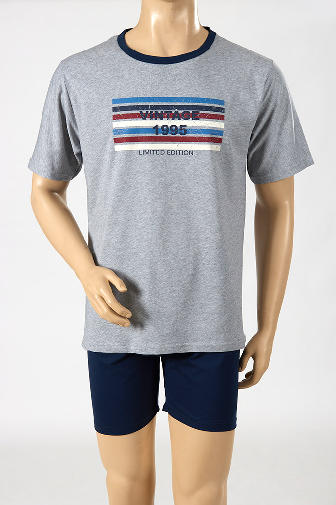 Vintage 1995 Man Short Sleeve Printed Pyjama Set