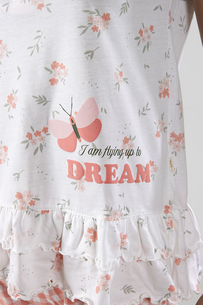 Pijama Estampado Manga Curta Senhora Flying Up To Dream_4