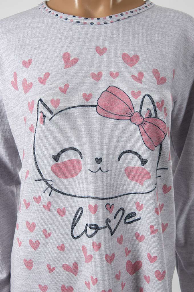 Pijama Tricot Penteado Senhora Lovely Cat_3