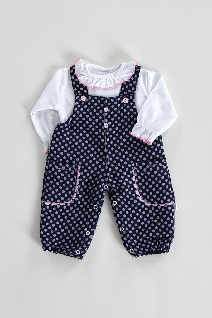 Dots Thermal Baby Romper w/ Pockets