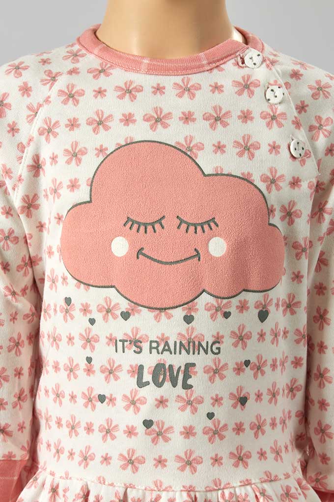 Pijama Estamapado Cardado Menina Its Raining Love_3