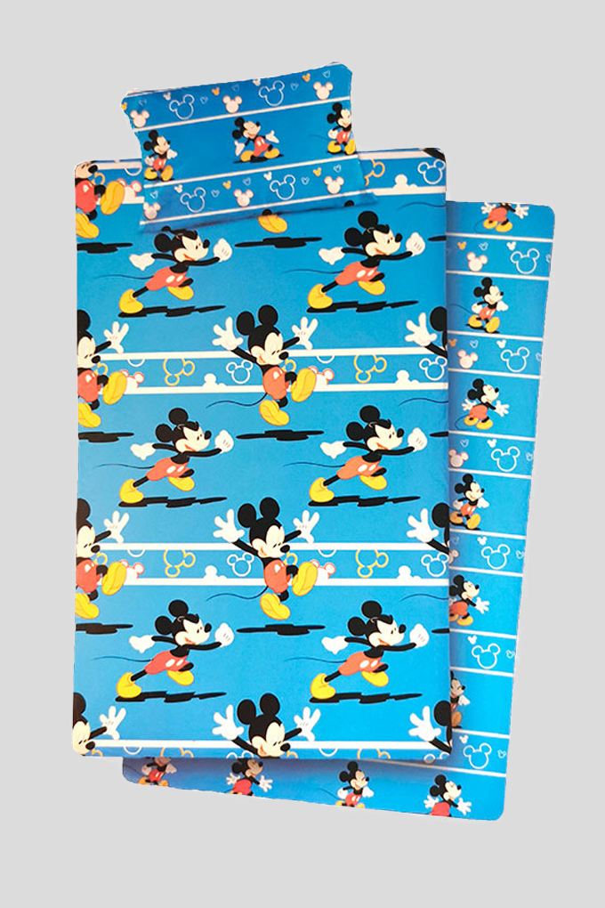 Mickey Printed Coral Sheets Set