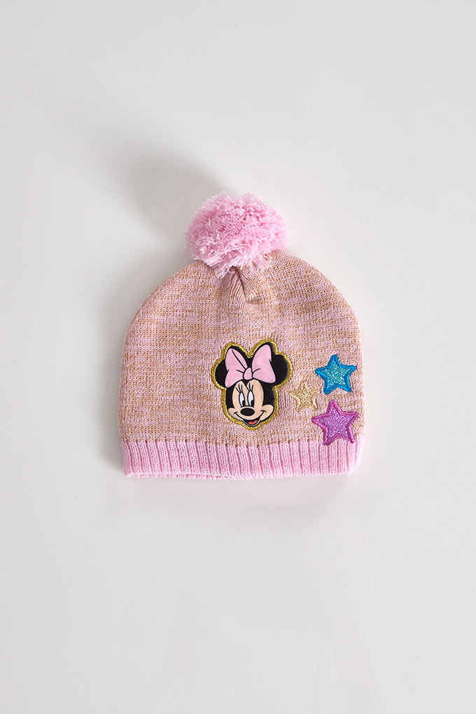 Minnie Girl Embroidered Knitted Beanie