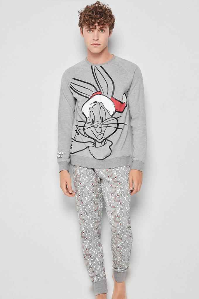 Pijama Estampado Homem Christmas Looney Tunes_1