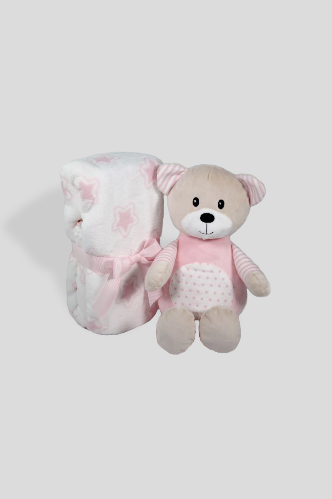 21486 Teddy + Blanket Baby Set