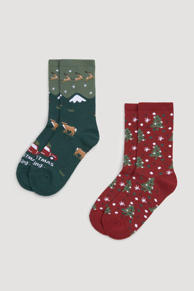 Christmas Loading Printed Socks w/ Soft Cuffs