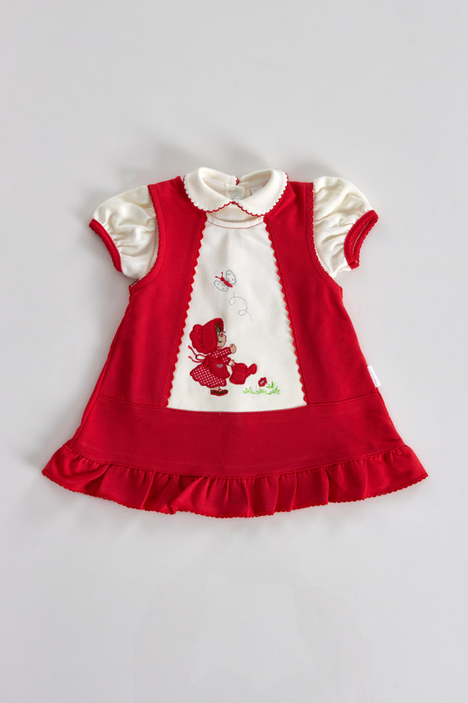 Embroidery Baby Dress w/ T-shirt