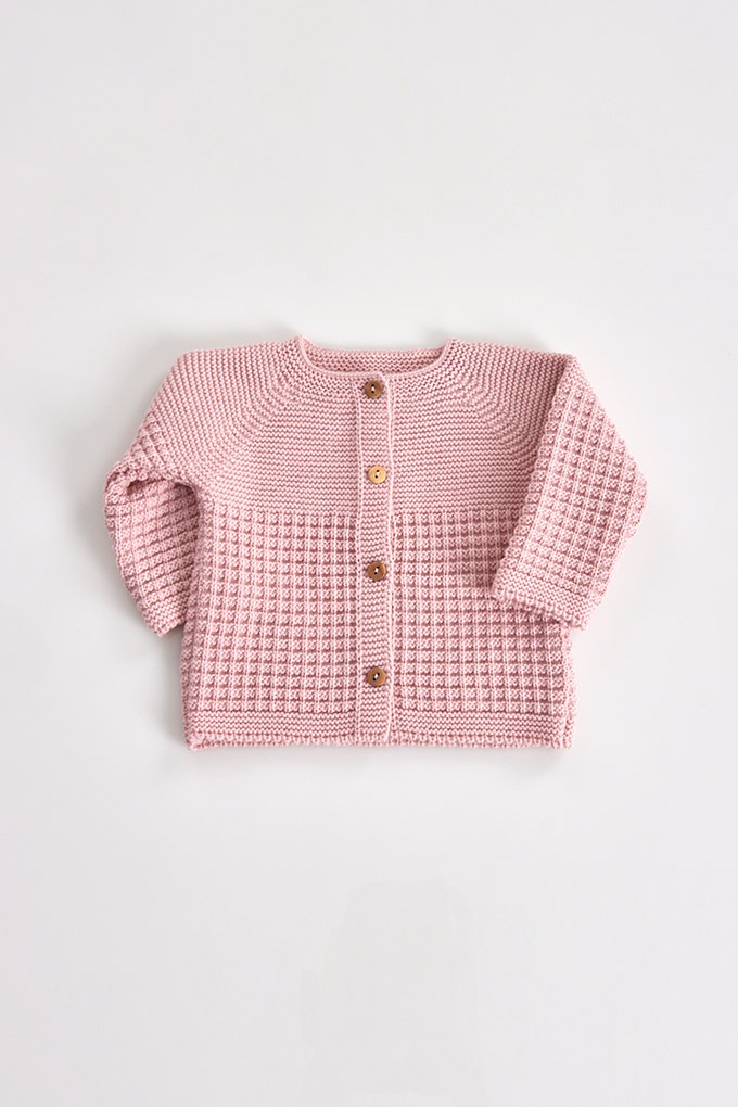 Waffle Knitted Baby Jacket