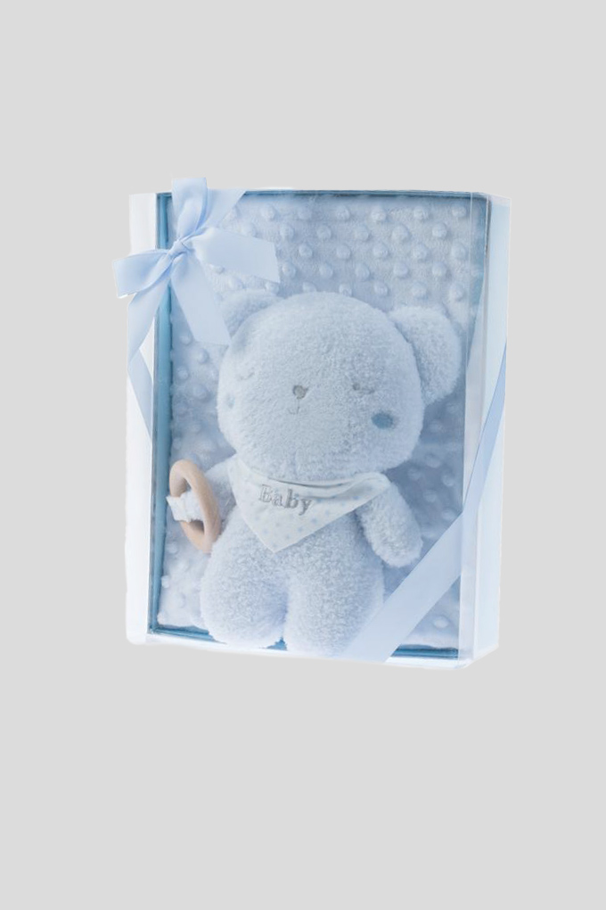 Baby Bear Teddy + Blanket Set