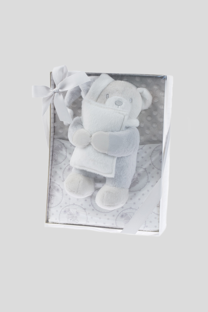 Bear Teddy + Blanket Set