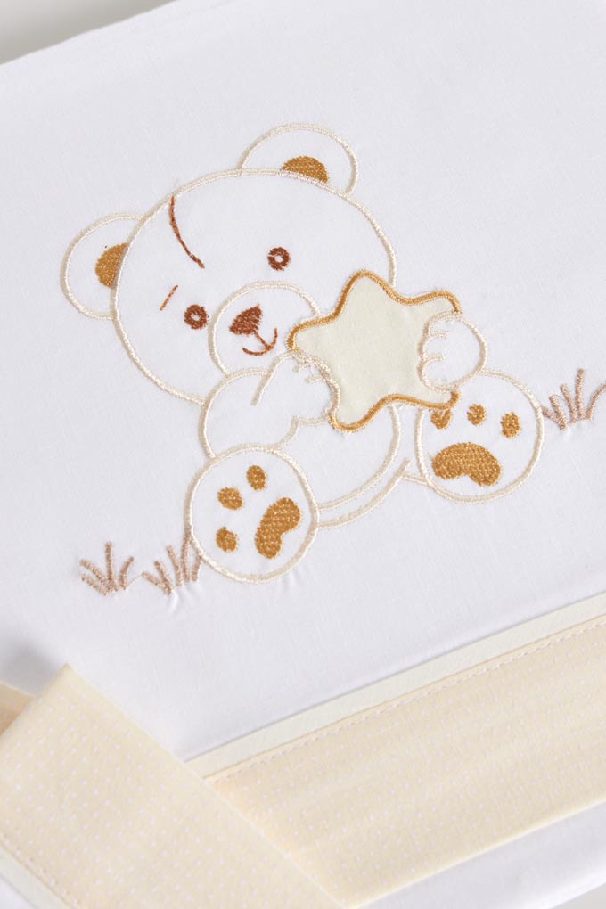 Assorted Embroidered Cotton Maxi Cuna Baby Sheets Set