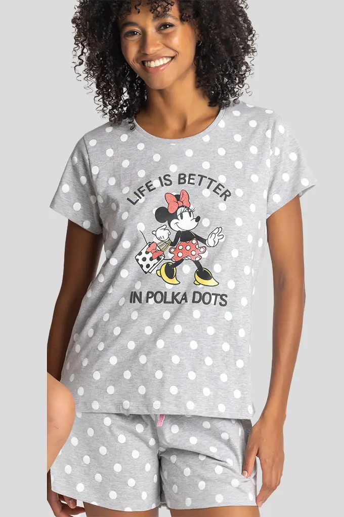 Minnie Woman Short Sleeve Printed Pyjama Set