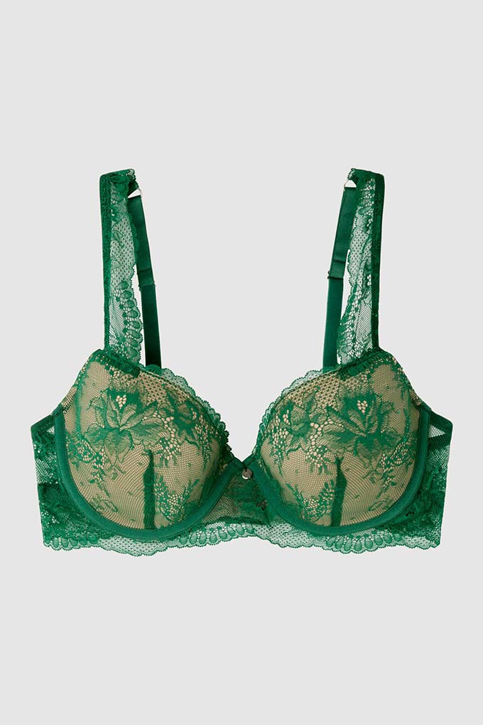 2/10061 Cup C Padded Laced Bra