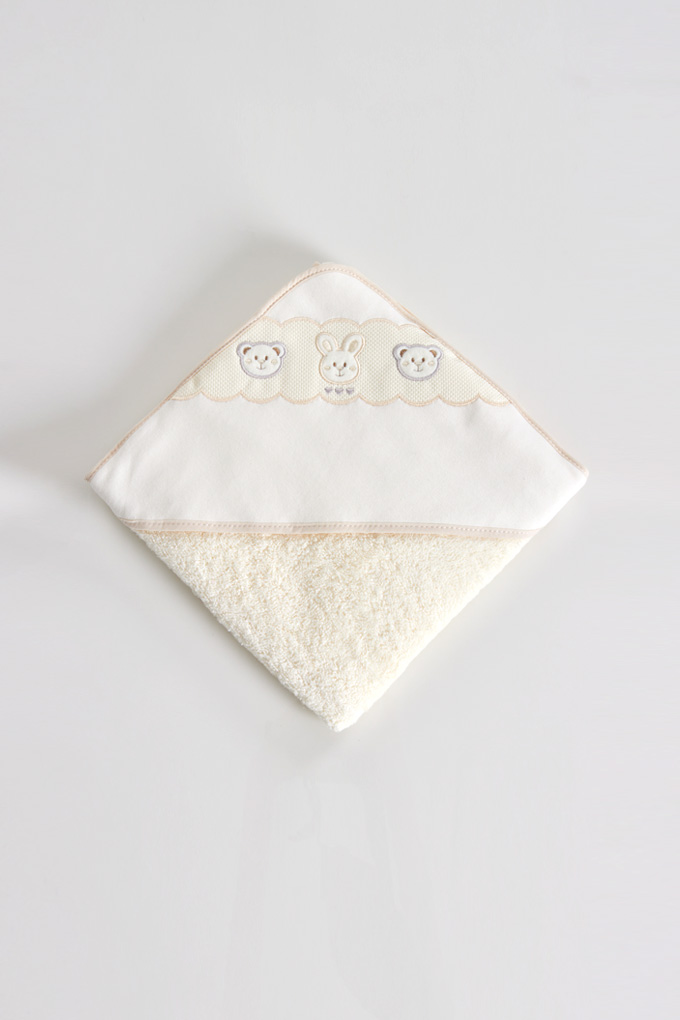 Animals Little Friends Embroidered Baby Towel